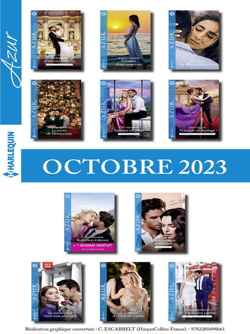 Title details for Pack mensuel Azur--11 romans + 1 titre gratuit (Octobre 2023) by Collectif - Wait list